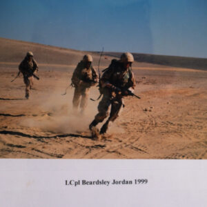 Lance Corporal Beardsley 2nd Battalion (The Poachers) Royal Anglian Regiment in Jordan in 1999 Lance Corporal Beardsley 2nd Battalion (The Poachers) Royal Anglian Regiment in Jordan in 1999