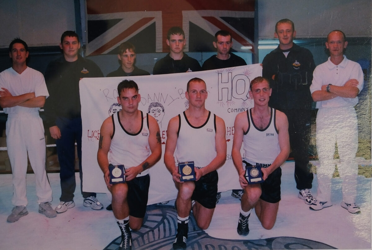 HQ Company 2nd Battalion Royal Anglian Regiment Boxing team 1999. Dhekelia Cyprus. HQ Company 2nd Battalion Royal Anglian Regiment Boxing team 1999. Dhekelia Cyprus.