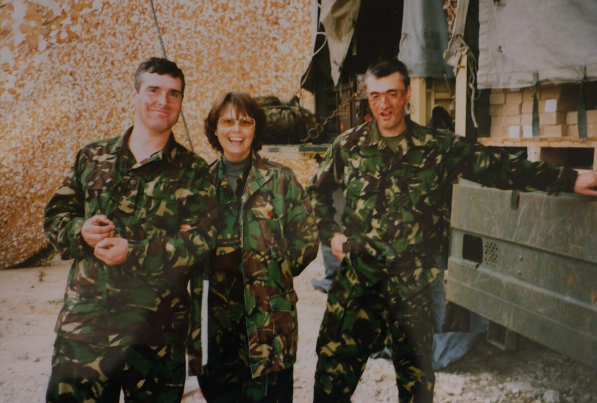 2nd Battalion Royal Anglian Regiment - Jean from WRVS in 1999 always behind the troops. 2nd Battalion Royal Anglian Regiment - Jean from WRVS in 1999 always behind the troops.