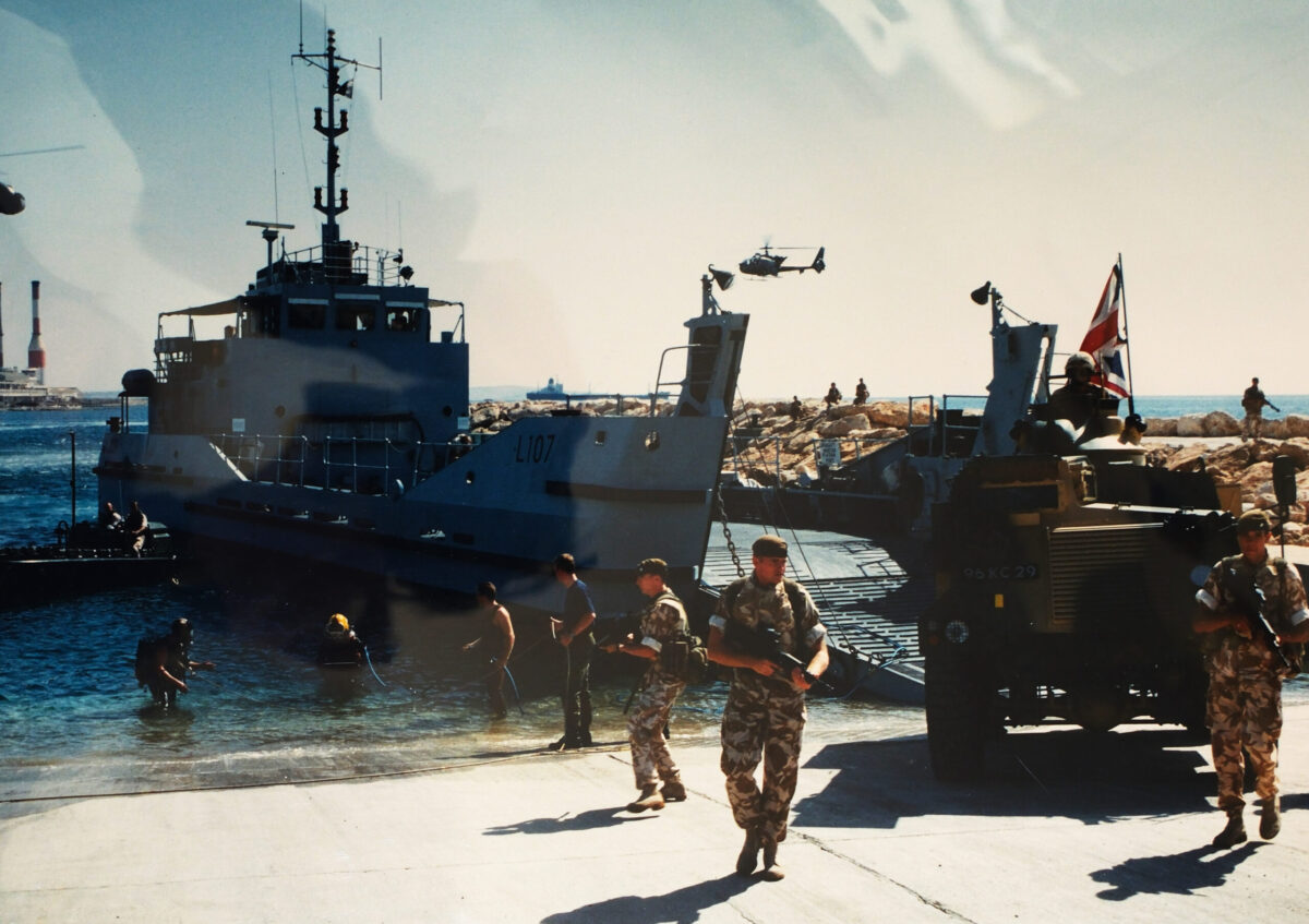 2nd Battalion Royal Anglian Regiment Amphibious Landing Craft in Cyprus in 1999
