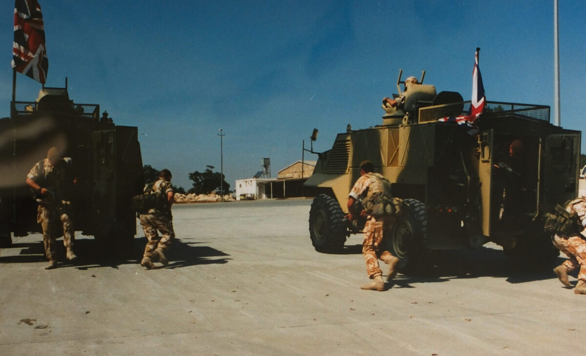 2nd Battalion Royal Anglian Regiment, Saxon Patrol during International training in Cyprus in 1999. 2nd Battalion Royal Anglian Regiment, Saxon Patrol during International training in Cyprus in 1999.
