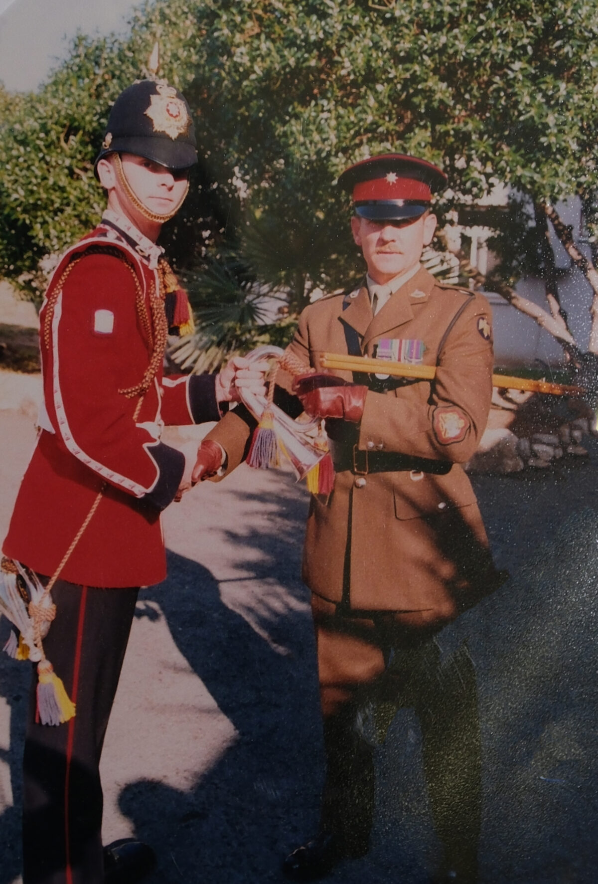 2nd Battalion Royal Anglian Regiment annual inspection Drums Platoon and presentation of Silver Bugle - 1999. The RSMs choice was Drummer Stevens. 2nd Battalion Royal Anglian Regiment annual inspection Drums Platoon and presentation of Silver Bugle - 1999. The RSMs choice was Drummer Stevens.