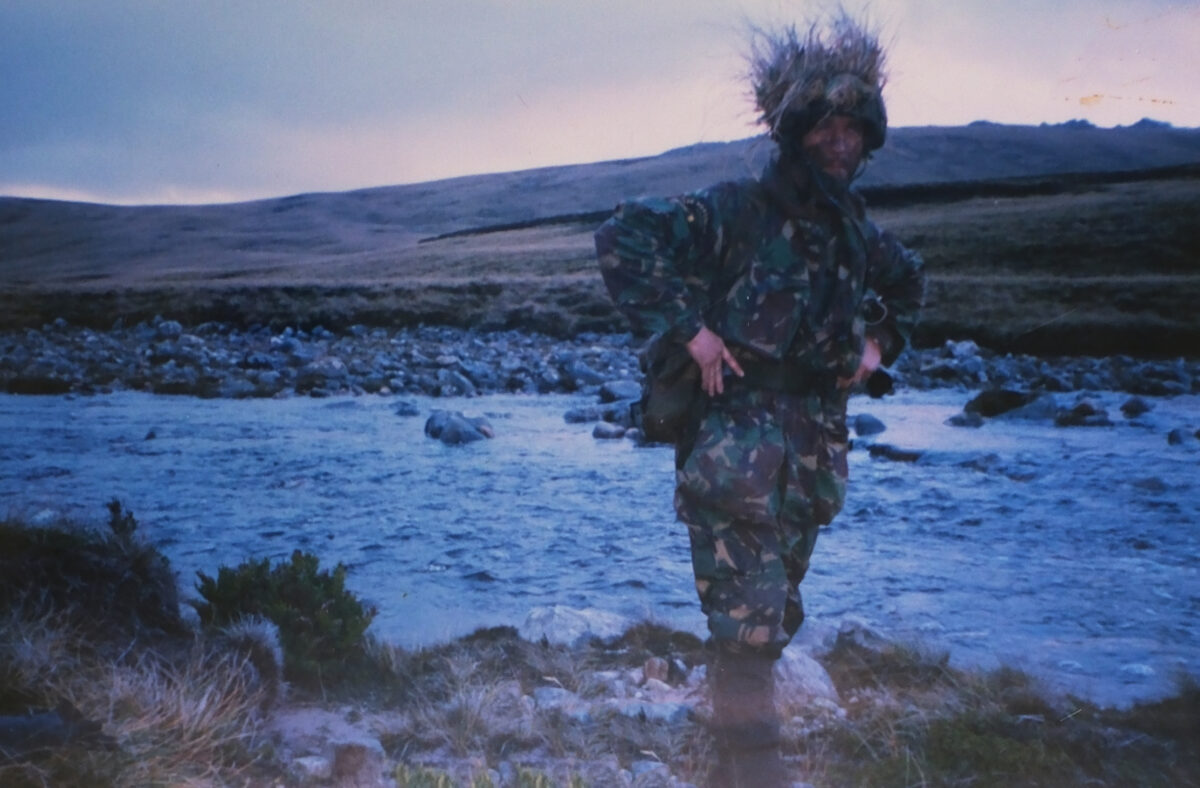 Sergeant Sharp on Exercise PURPLE Falkland Islands December 1999 Sergeant Sharp on Exercise PURPLE Falkland Islands December 1999