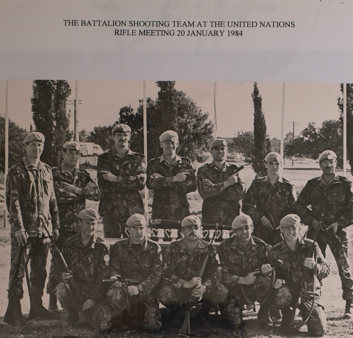 2nd Battalion Royal Anglian Regiment, Shooting Team at the United Nations Rifle Meeting 20 January 1984 2nd Battalion Royal Anglian Regiment, Shooting Team at the United Nations Rifle Meeting 20 January 1984