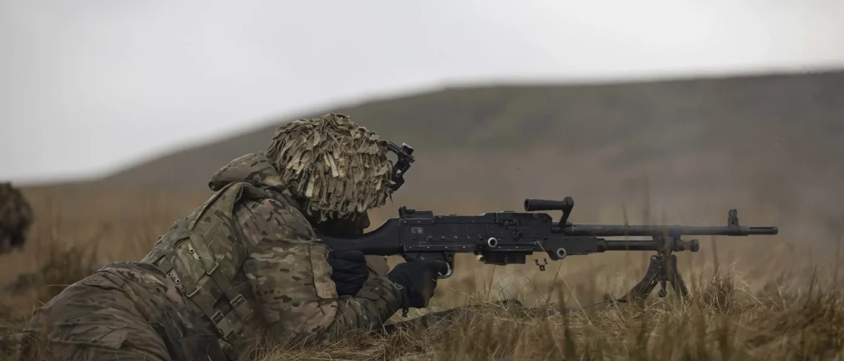 The 1st Battalion (The Vikings) Royal Anglian Regiment, hone infantry skills in Otterburn March 2025. The 1st Battalion (The Vikings) Royal Anglian Regiment, hone infantry skills in Otterburn March 2025.