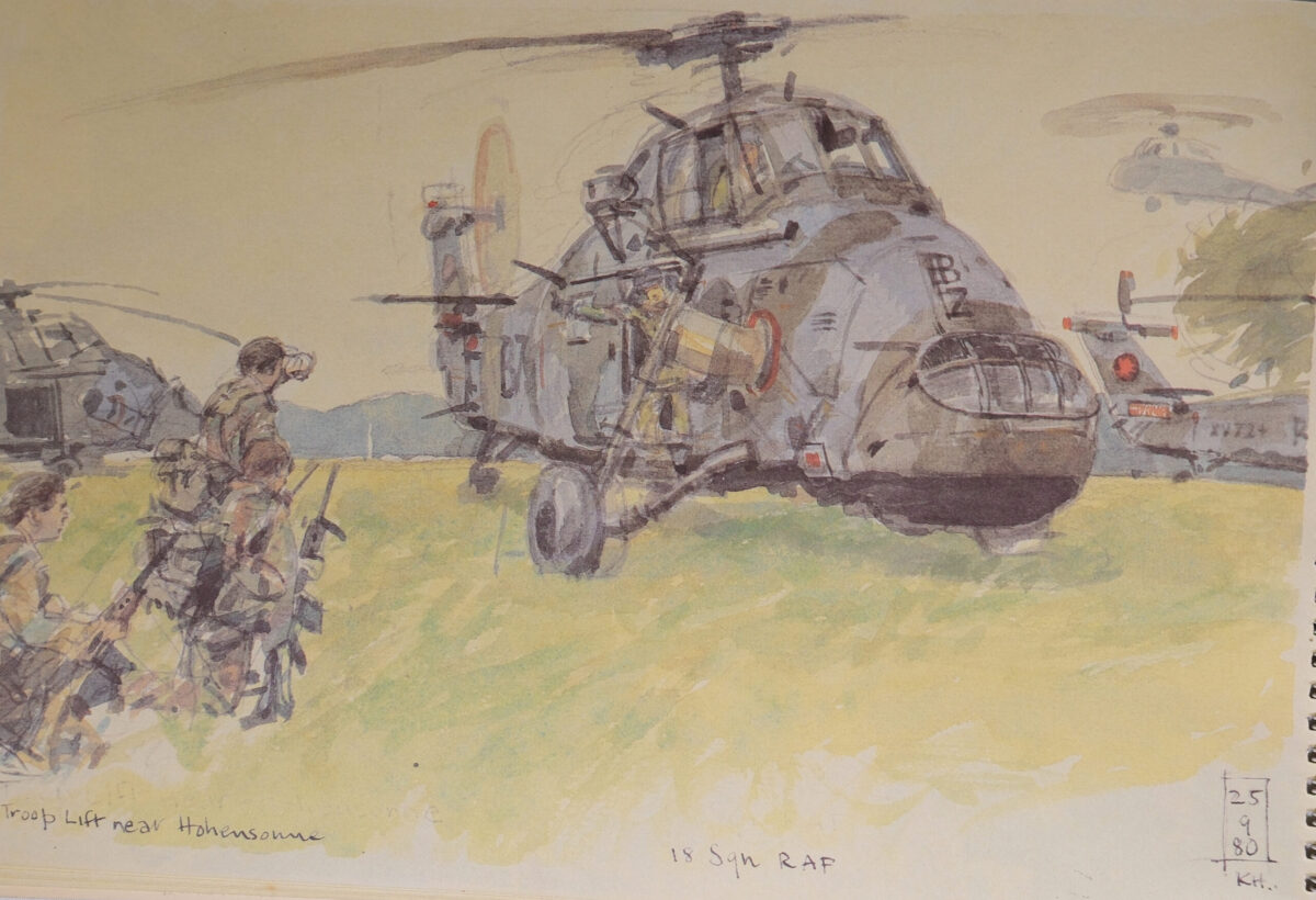 Sketch Book Exercise Crusader - Spearpoint 80 by Ken Howard. Spearpoint 80 was a large-scale Cold War military exercise. Sketch Book Exercise Crusader - Spearpoint 80 by Ken Howard. Spearpoint 80 was a large-scale Cold War military exercise.