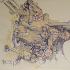 Sketch Book Exercise Crusader - Spearpoint 80 by Ken Howard. Spearpoint 80 was a large-scale Cold War military exercise. 