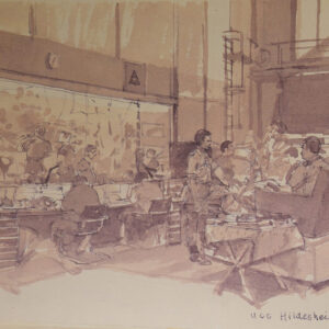 Sketch Book Exercise Crusader - Spearpoint 80 by Ken Howard. Spearpoint 80 was a large-scale Cold War military exercise. 