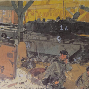 Sketch Book Exercise Crusader - Spearpoint 80 by Ken Howard. Spearpoint 80 was a large-scale Cold War military exercise. 