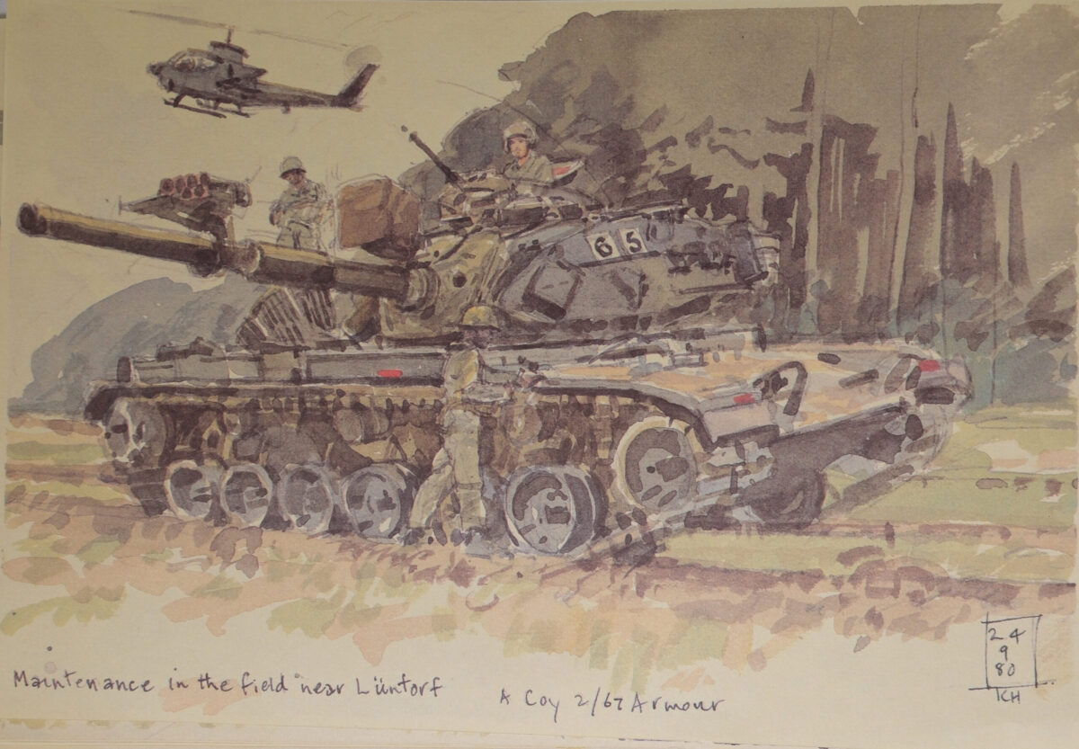Sketch Book Exercise Crusader - Spearpoint 80 by Ken Howard. Spearpoint 80 was a large-scale Cold War military exercise. Sketch Book Exercise Crusader - Spearpoint 80 by Ken Howard. Spearpoint 80 was a large-scale Cold War military exercise.