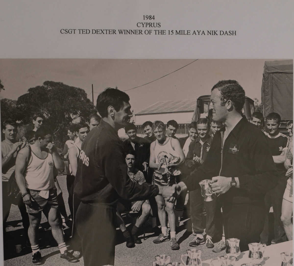 1984 Cyprus - Colour Sergeant Ted Dexter, winner of the 15 Mile Aya Nik Dash