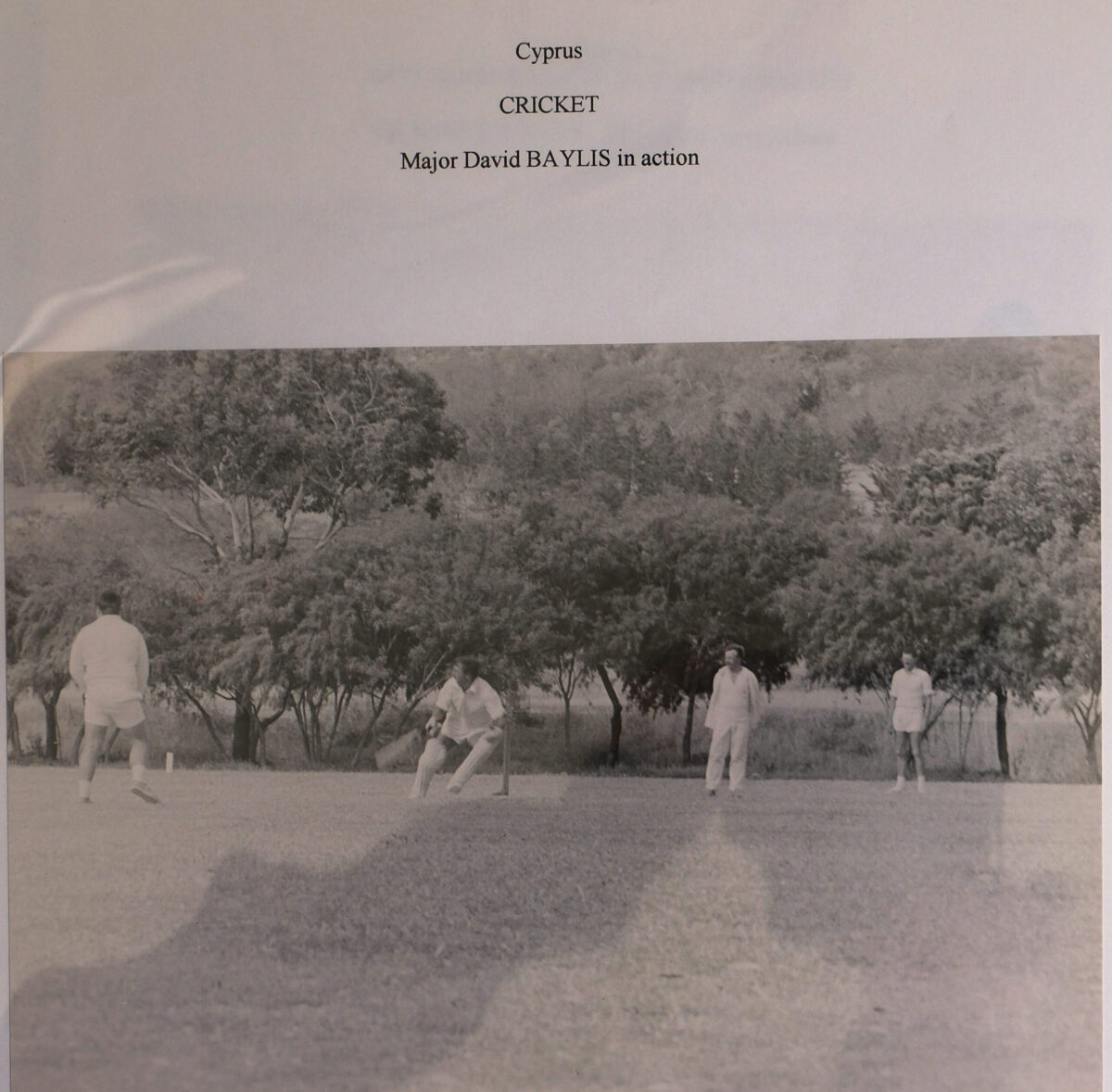 1984 Cyprus - Cricket, Major David Bayliss 1984 Cyprus - Cricket, Major David Bayliss