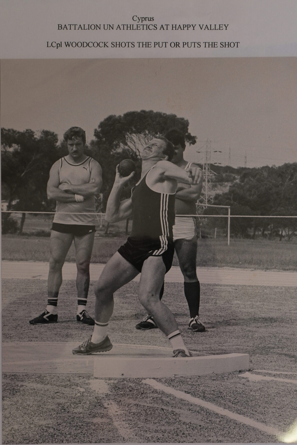 2nd Battalion in Cyprus - Athletics. Lance Corporal Woodcock and the Shot put 2nd Battalion in Cyprus - Athletics. Lance Corporal Woodcock and the Shot put