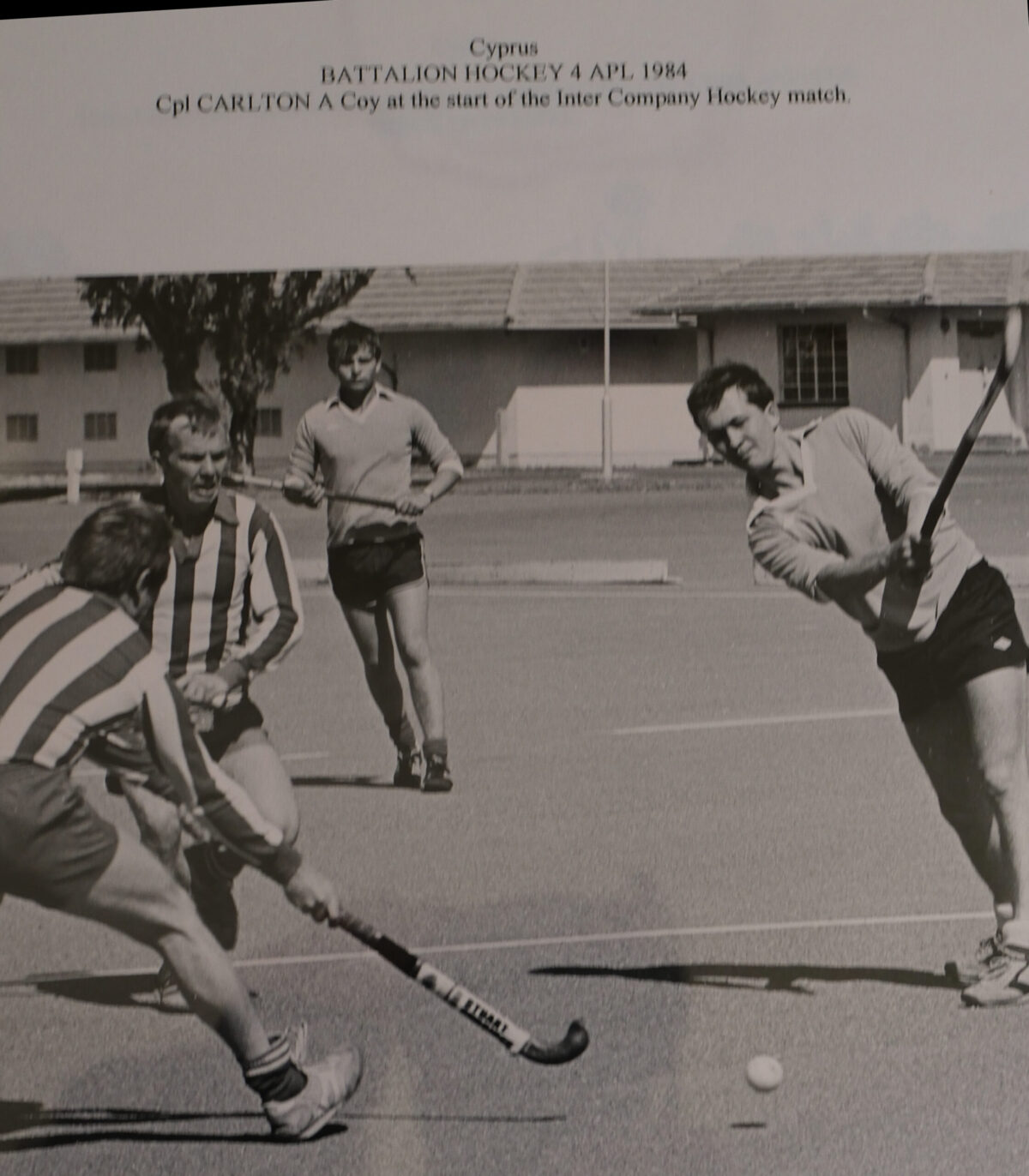2nd Battalion in Cyprus - Battalion Hockey 4 April 1984. Corporal Carlton.