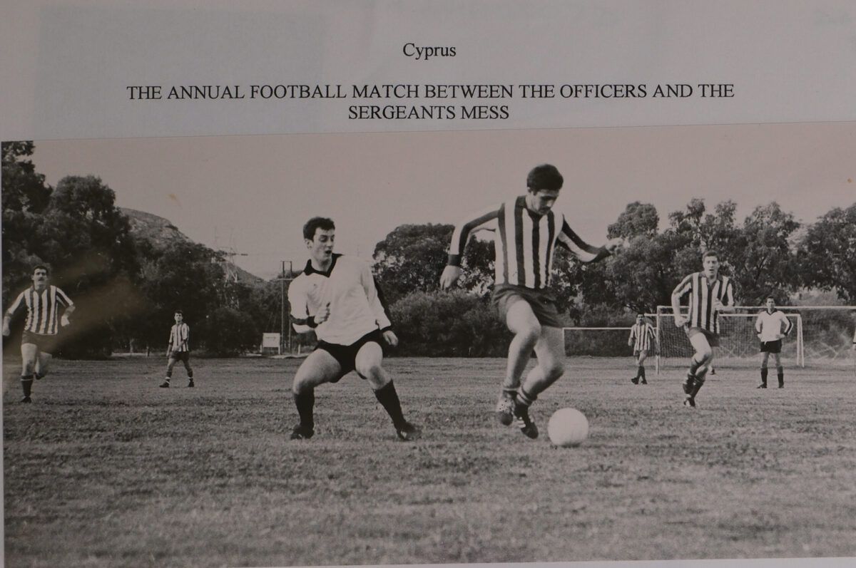 2nd Battalion in Cyprus - Annual Fooball match between the Officers' and Sergeants' Mess. 2nd Battalion in Cyprus - Annual Fooball match between the Officers' and Sergeants' Mess.