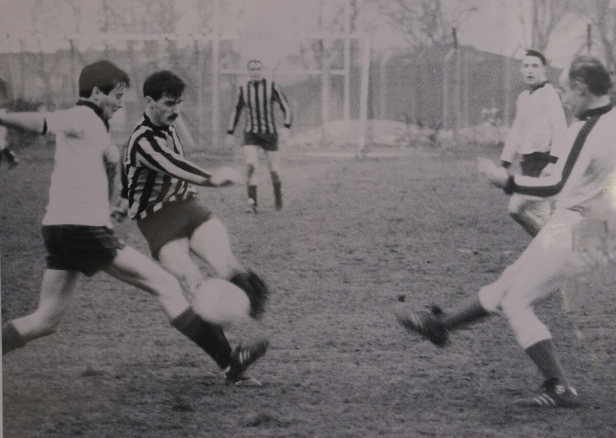 2nd Battalion in Cyprus - Annual Fooball match between the Officers' and Sergeants' Mess.
