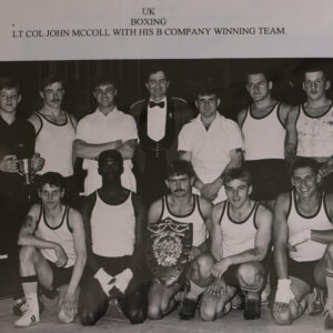 Boxing - Lieutenant Colonel John McColl with his B Company winning team