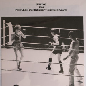 Boxing 1986 v the Coldstream Guards. Private Baker. 