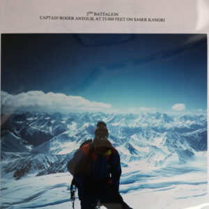 Captain Rodger Antolik, 2nd Battalion, Royal Anglian Regiment at 23,000ft on Sager Kangri