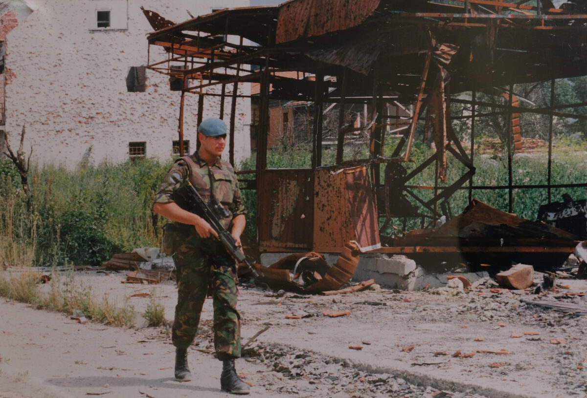 B Company, 2nd Battalion on patrol in the Gornji Vakuj Bosnia B Company, 2nd Battalion on patrol in the Gornji Vakuj Bosnia