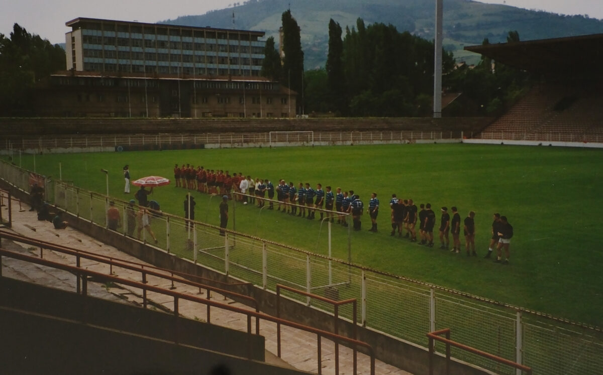 2nd Battalion at the sports stadium in Bosnia 2nd Battalion at the sports stadium in Bosnia