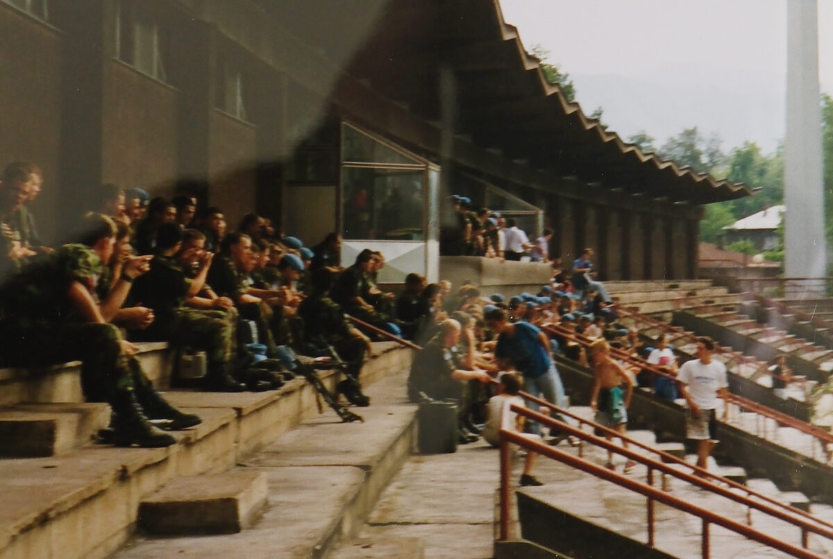 2nd Battalion at the sports stadium in Bosnia 2nd Battalion at the sports stadium in Bosnia