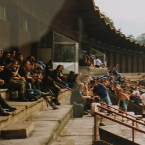 2nd Battalion at the sports stadium in Bosnia