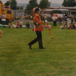 Drum Major leading the Corps of Drums