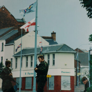 2Lt Biggs A (Norfolk) Company on patrol in Londonderry.