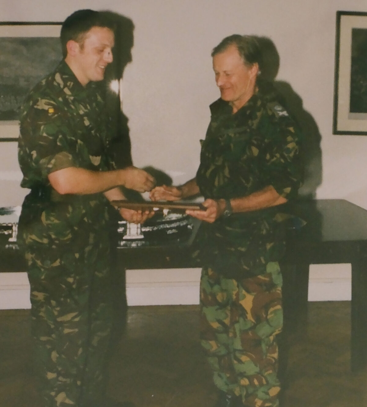 Commendation to Captain Charlwood 1st Battalion, Royal Anglian Regiment by General Pike, GOC Northern Ireland Commendation to Captain Charlwood 1st Battalion, Royal Anglian Regiment by General Pike, GOC Northern Ireland