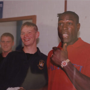 Private Urquhart and Frank Bruno 1st Battalion Royal Anglian Regiment Private Urquhart and Frank Bruno 1st Battalion Royal Anglian Regiment
