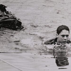 Royal Anglian Soldier river crossing in Fort Lewis