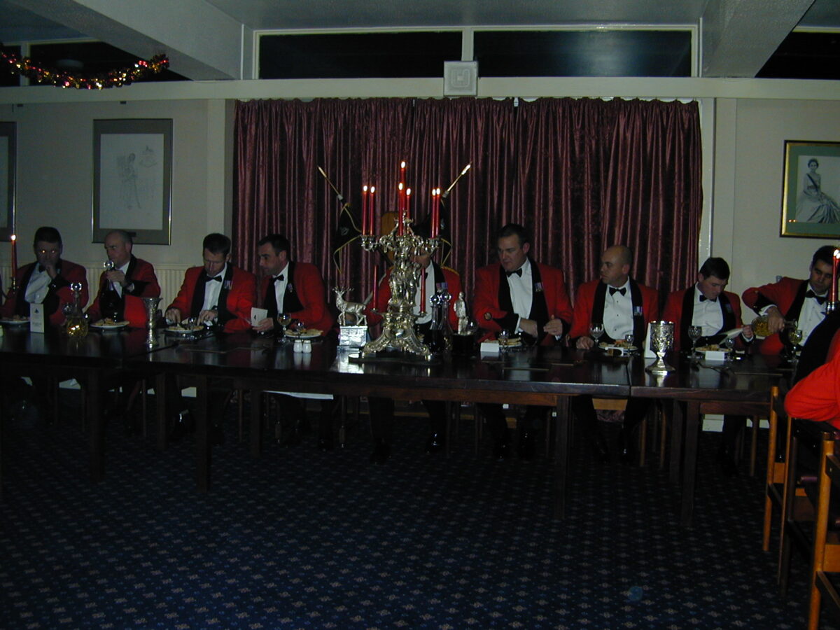 2nd Battalion Royal Anglian Regiment Commanding Officers Dine In at the Warrant Officers' and Sergeants' Mess in 2001