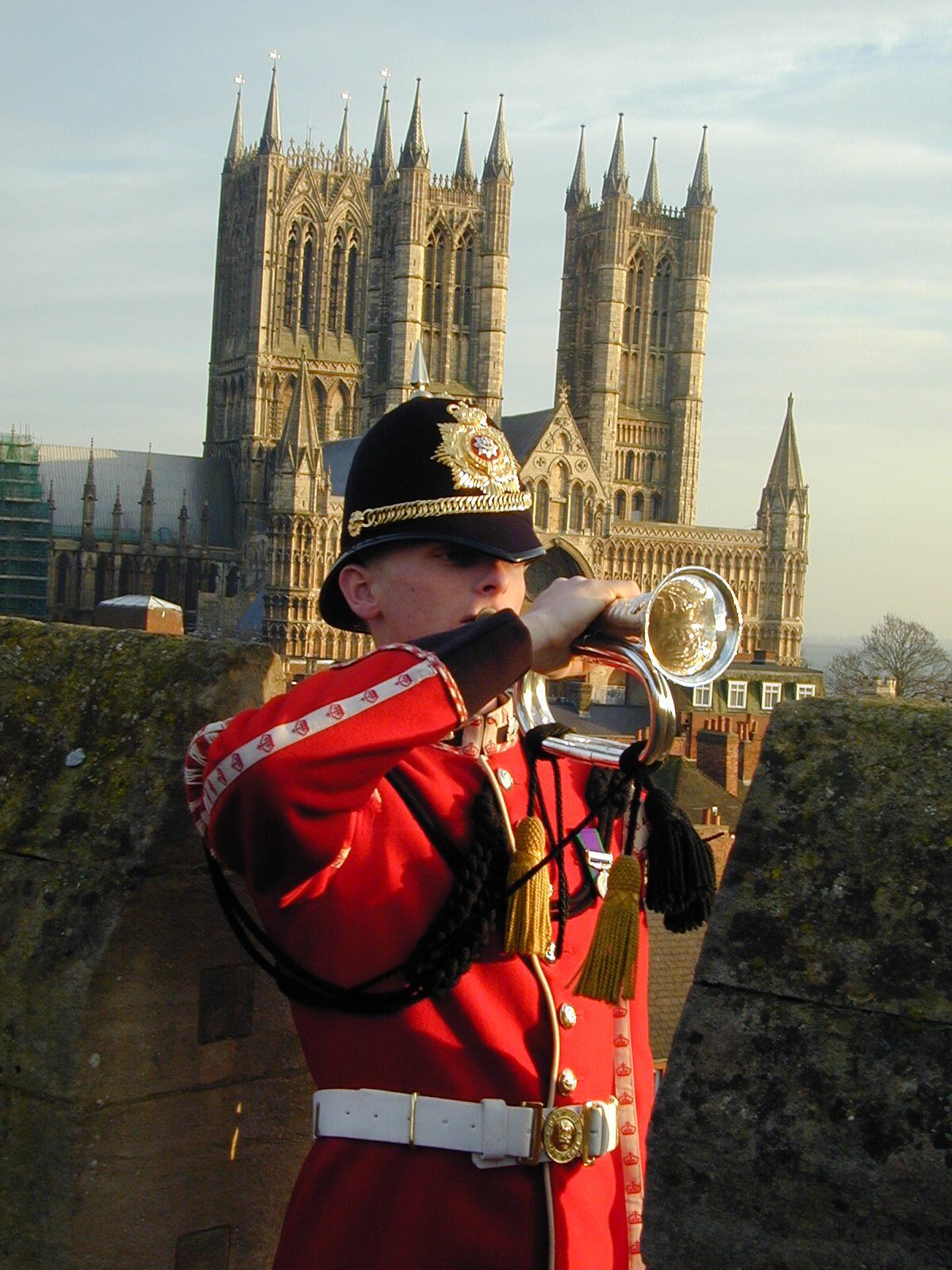 Corps of Drums, 2nd Battalion, Royal Anglian Regiment in Lincoln 2001