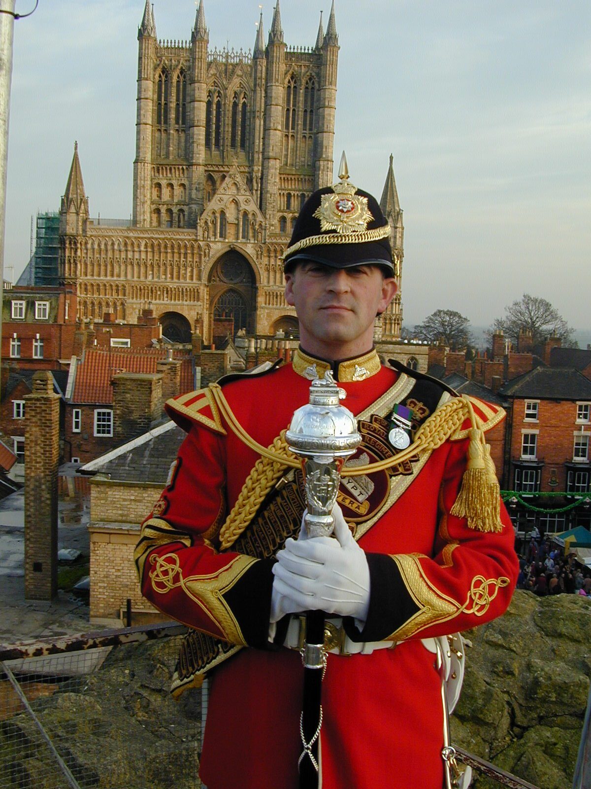 Corps of Drums, 2nd Battalion, Royal Anglian Regiment in Lincoln 2001