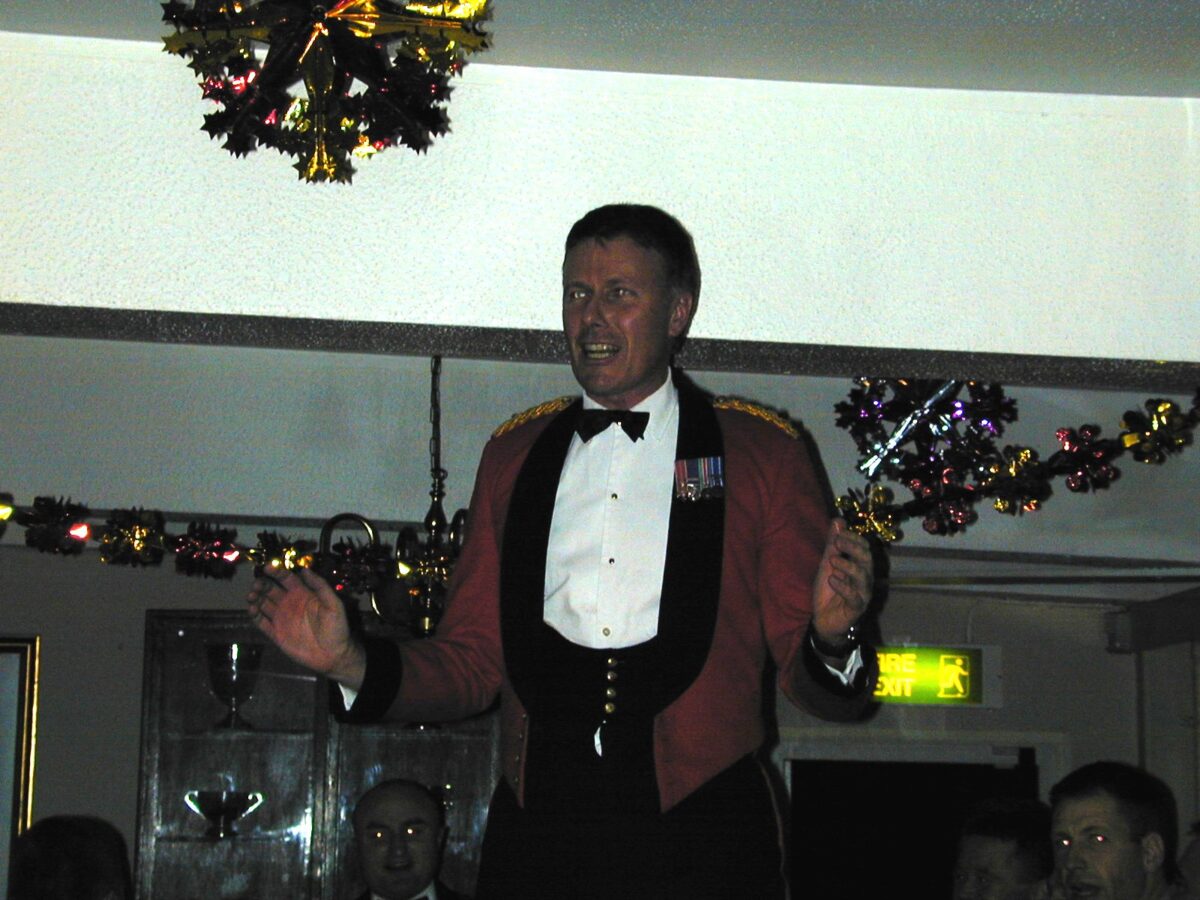 2nd Battalion Royal Anglian Regiment Commanding Officers Dine In at the Warrant Officers' and Sergeants' Mess in 2001