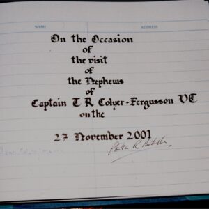 Visit of Nephew of Captain T R Colyer-Ferguson VC Visit of Nephew of Captain T R Colyer-Ferguson VC