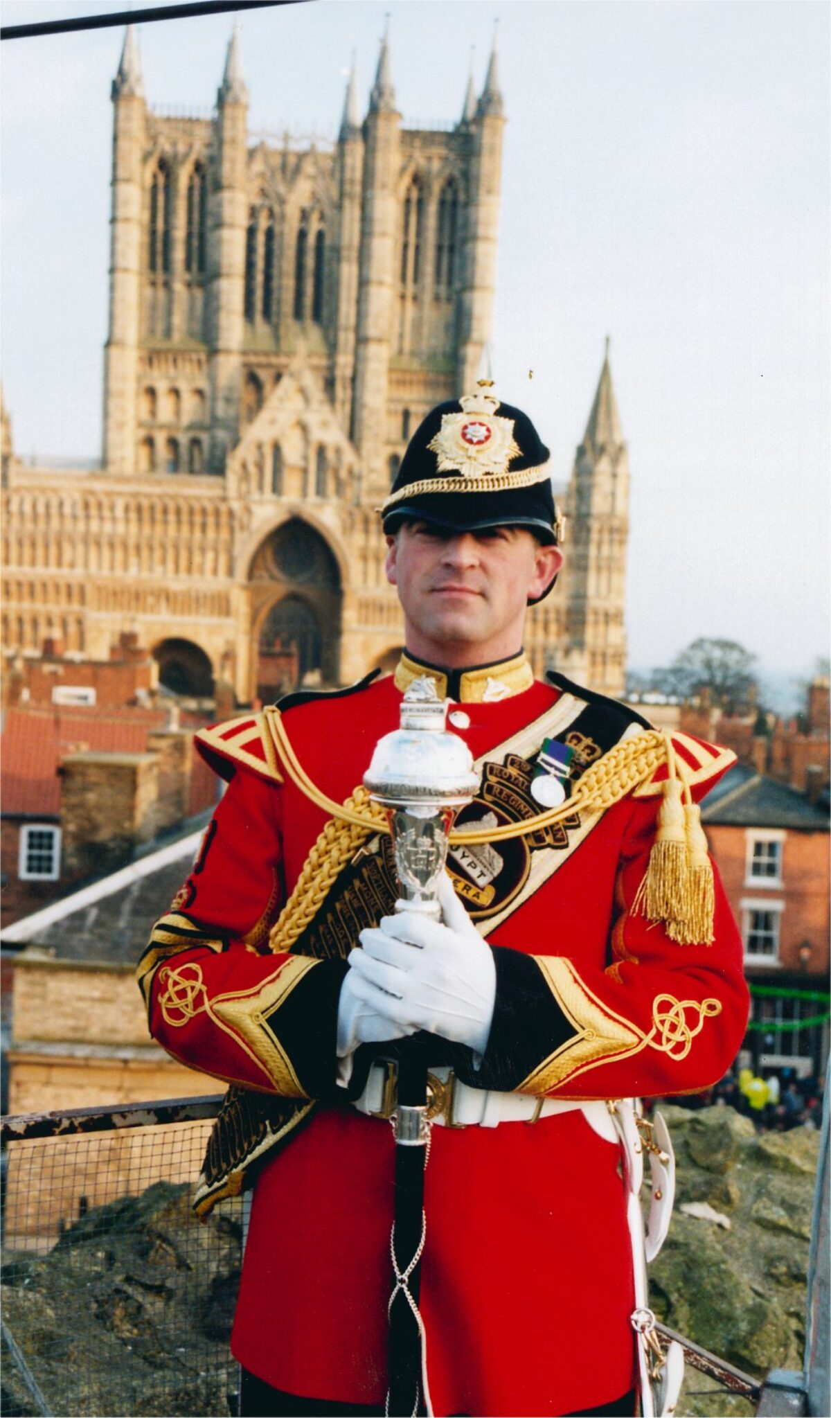 Corps of Drums, 2nd Battalion, Royal Anglian Regiment in Lincoln 2001