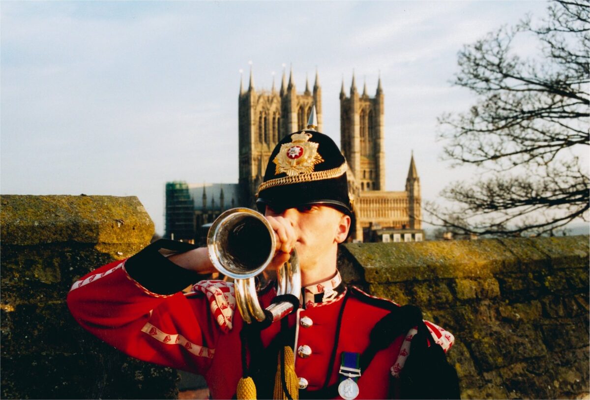 Corps of Drums, 2nd Battalion, Royal Anglian Regiment in Lincoln 2001