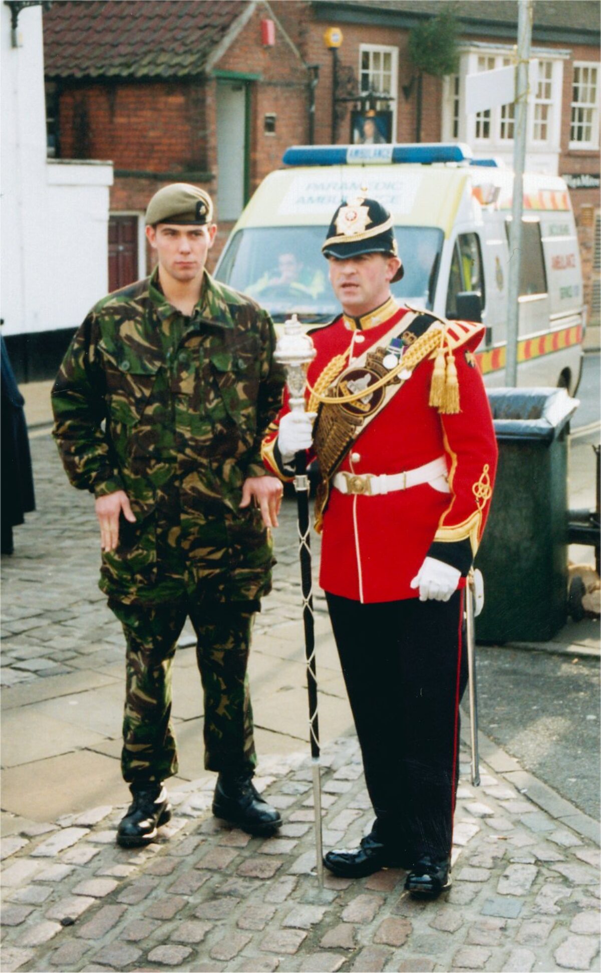 Corps of Drums, 2nd Battalion, Royal Anglian Regiment in Lincoln 2001