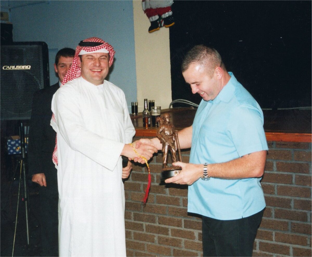 D Company 2nd Battalion Royal Anglian Regiment XMAS party in 2001.