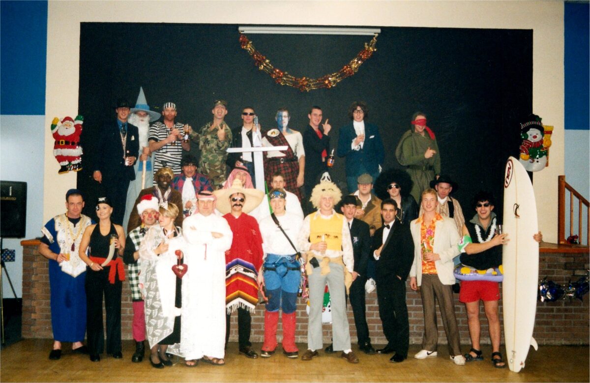 D Company 2nd Battalion Royal Anglian Regiment XMAS party in 2001.