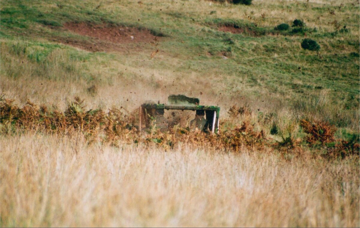 Live firing exercise with the 2nd Battalion Royal Anglian Regiment, British Army at Sennybridge in Wales in 2001. Live firing exercise with the 2nd Battalion Royal Anglian Regiment, British Army at Sennybridge in Wales in 2001.