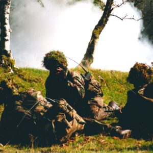 Live firing exercise with the 2nd Battalion Royal Anglian Regiment, British Army at Sennybridge in Wales in 2001. Live firing exercise with the 2nd Battalion Royal Anglian Regiment, British Army at Sennybridge in Wales in 2001.
