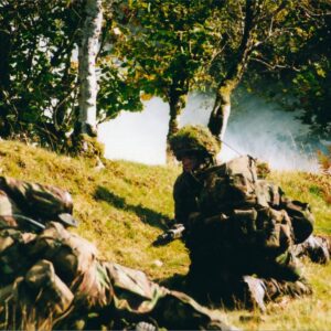 Live firing exercise with the 2nd Battalion Royal Anglian Regiment, British Army at Sennybridge in Wales in 2001. Live firing exercise with the 2nd Battalion Royal Anglian Regiment, British Army at Sennybridge in Wales in 2001.