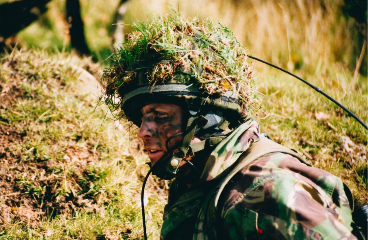 Live firing exercise with the 2nd Battalion Royal Anglian Regiment, British Army at Sennybridge in Wales in 2001. Live firing exercise with the 2nd Battalion Royal Anglian Regiment, British Army at Sennybridge in Wales in 2001.
