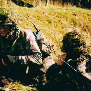 Live firing exercise with the 2nd Battalion Royal Anglian Regiment, British Army at Sennybridge in Wales in 2001.