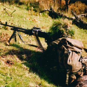 Live firing exercise with the 2nd Battalion Royal Anglian Regiment, British Army at Sennybridge in Wales in 2001.