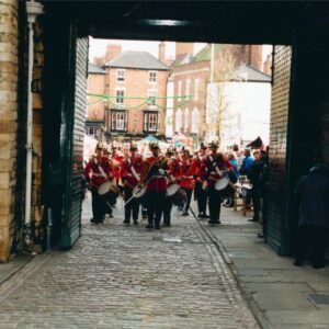 Corps of Drums, 2nd Battalion, Royal Anglian Regiment in Lincoln 2001