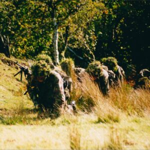 Live firing exercise with the 2nd Battalion Royal Anglian Regiment, British Army at Sennybridge in Wales in 2001.